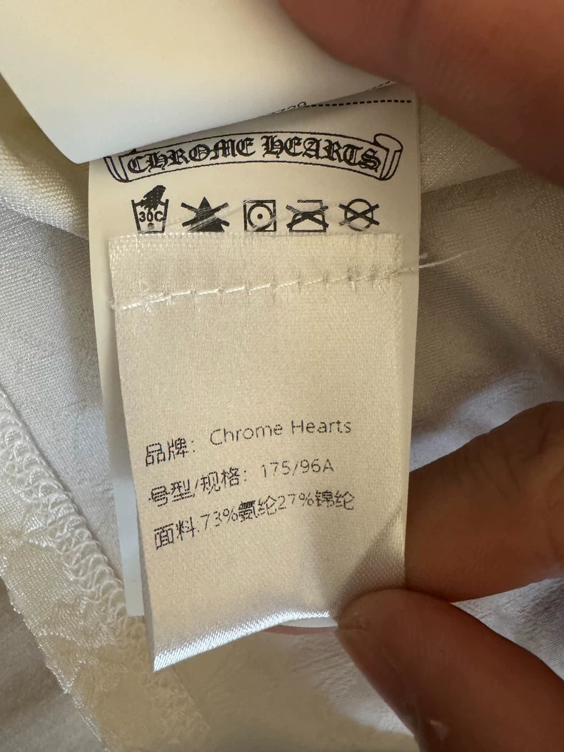 Chrome Hearts White Polo Tennis Shirt