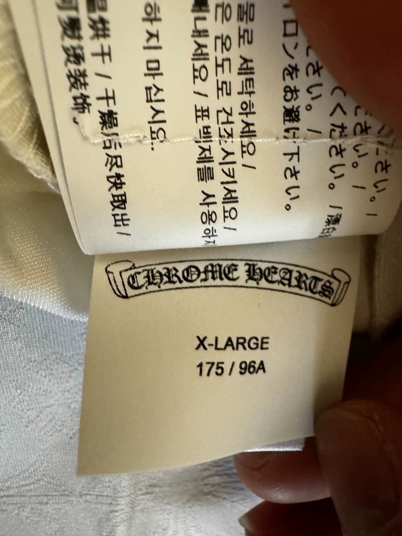 Chrome Hearts White Polo Tennis Shirt