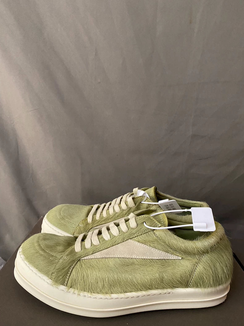 Rick Owens Green Pony Hair Sneakers-yf