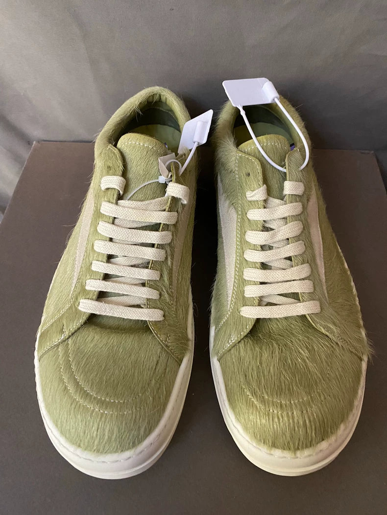Rick Owens Green Pony Hair Sneakers-yf