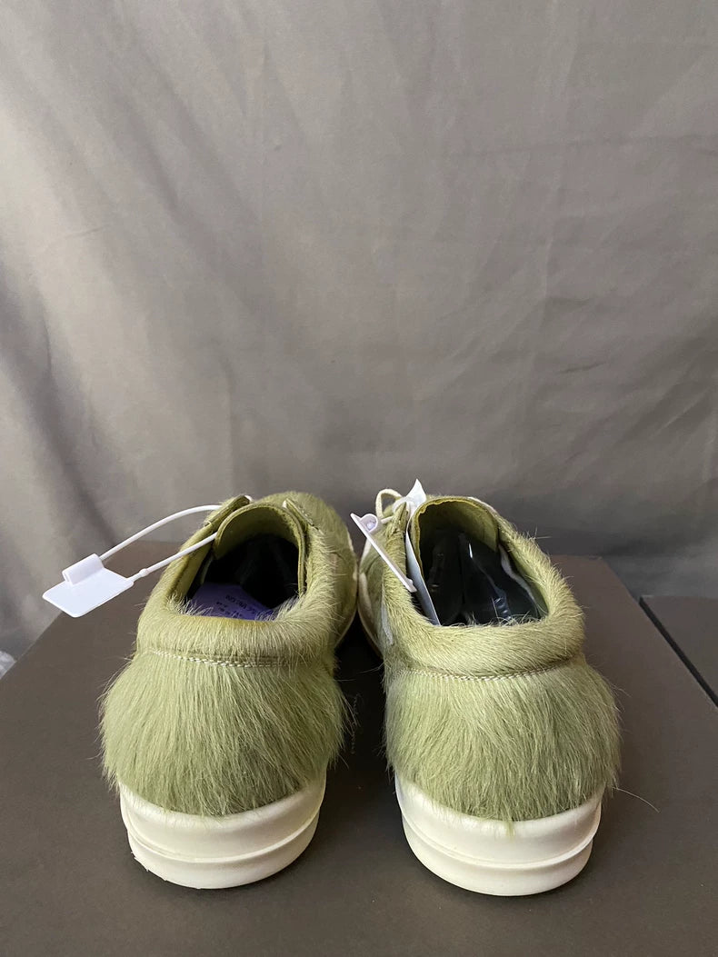 Rick Owens Green Pony Hair Sneakers-yf