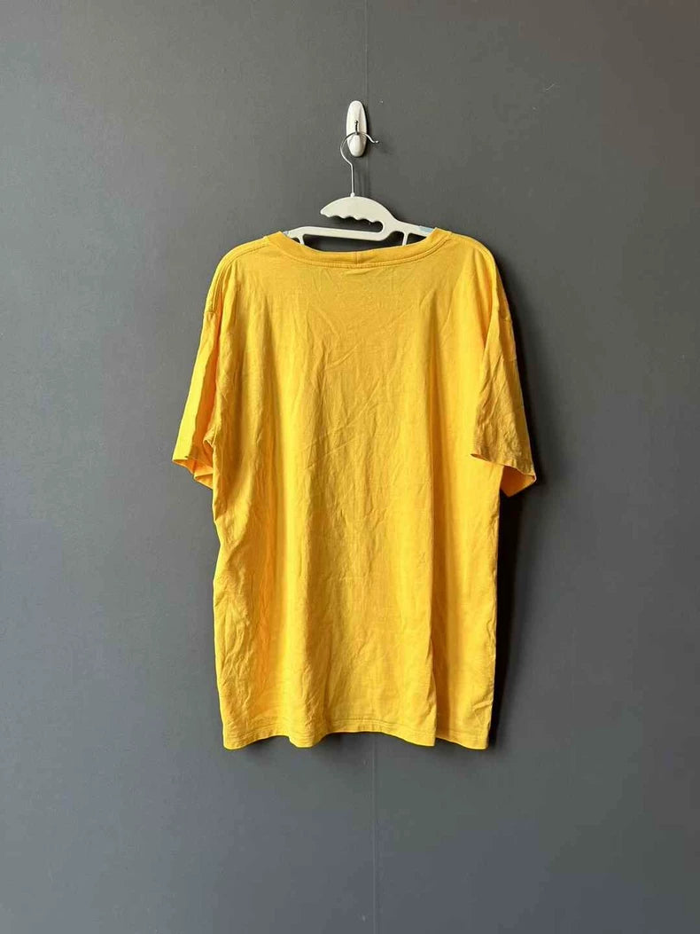 Celine Yellow Logo Short Sleeve Shirt