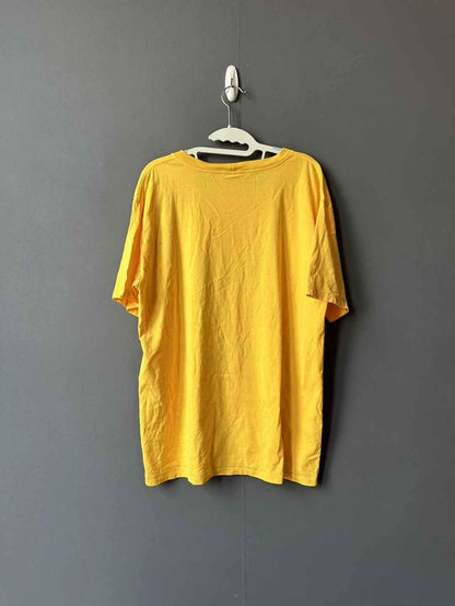 Celine Yellow Logo Short Sleeve Shirt