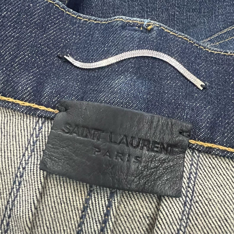 Saint Laurent Dark Blue Denim Pants