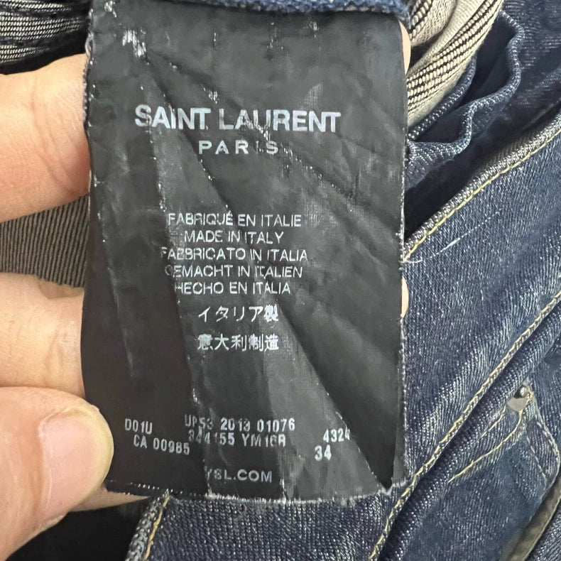 Saint Laurent Dark Blue Denim Pants