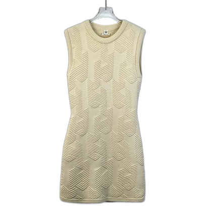 Hermes Beige Sleeveless Knit Dress