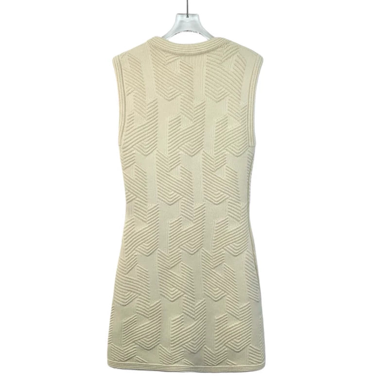 Hermes Beige Sleeveless Knit Dress