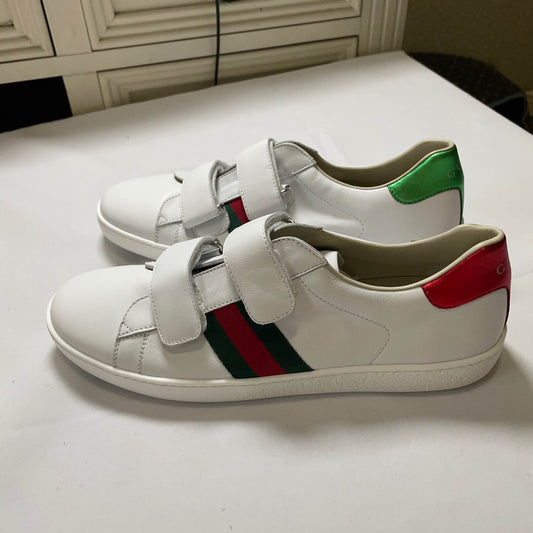 Gucci Kids ACE Leather Low-Top Sneakers 0079