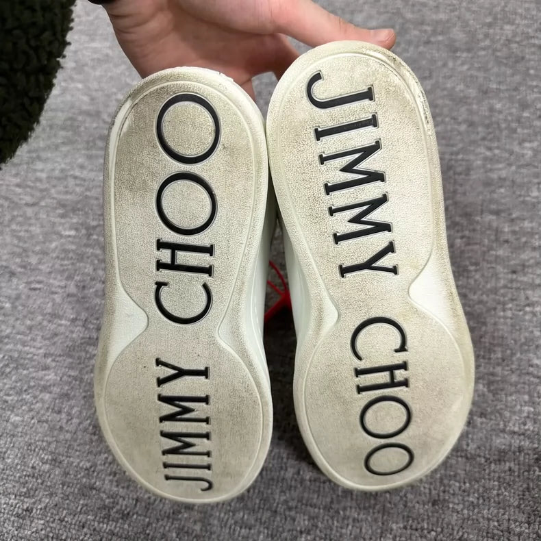 Jimmy Choo White Pearl Sneakers Size 36.5