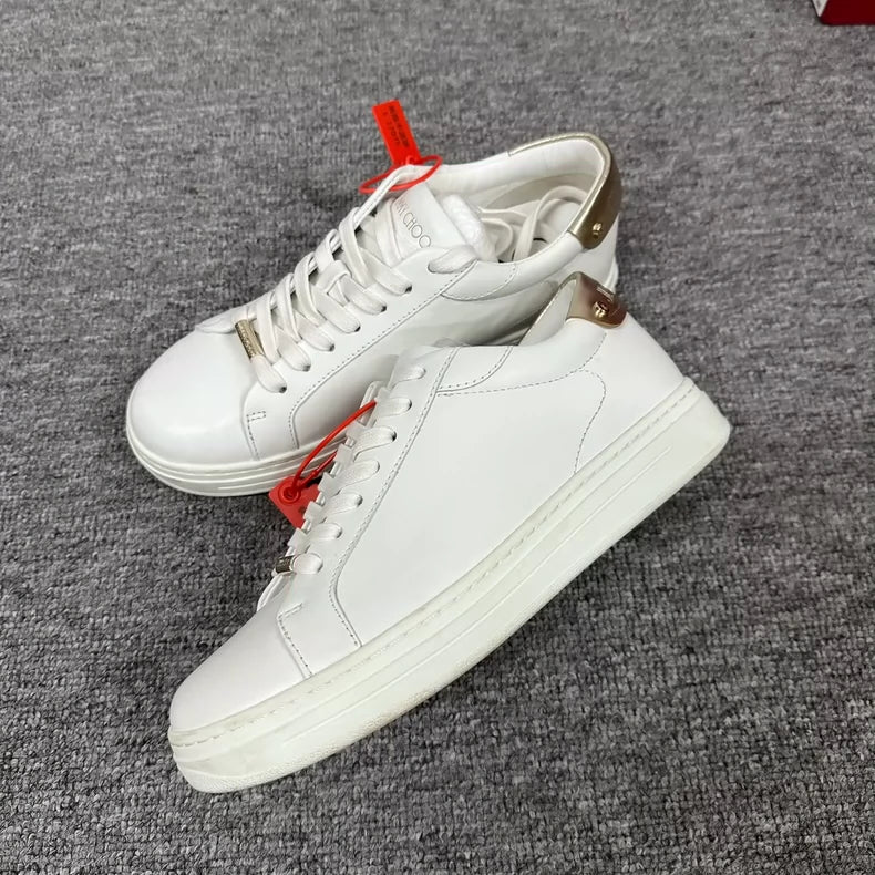 Jimmy Choo White Pearl Sneakers Size 36.5