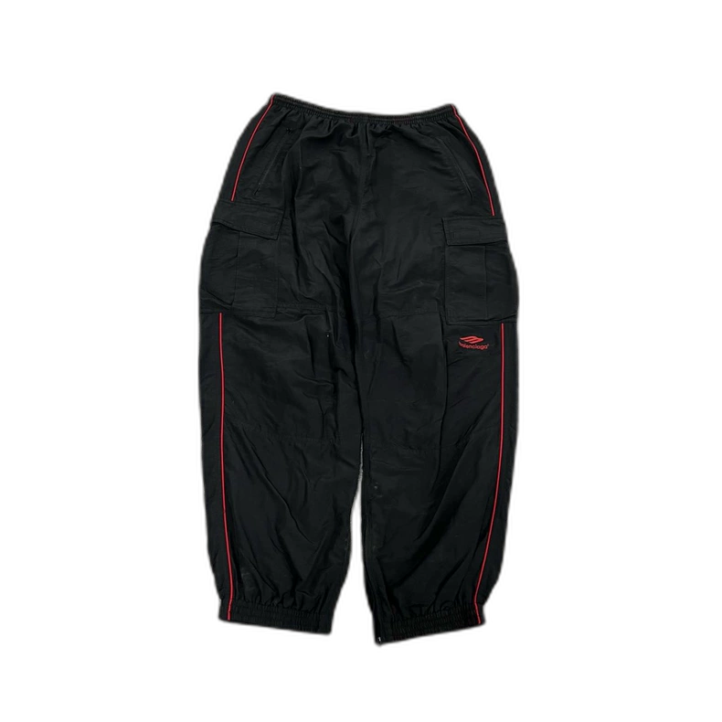 Balenciaga 3B Black Red Sports Pants