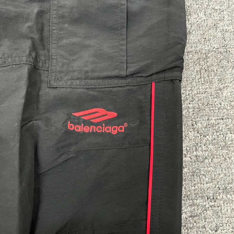 Balenciaga 3B Black Red Sports Pants