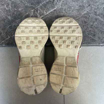 Gucci Rhyton Leather Lip Print Casual Sneakers 0079