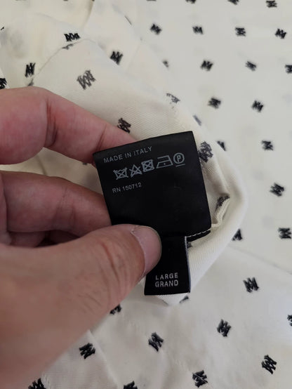 Amiri Men's Silk Short Sleeve Logo Shirt-yf