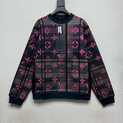 Louis Vuitton Purple Monogram Space Cotton Sweatshirt-yf