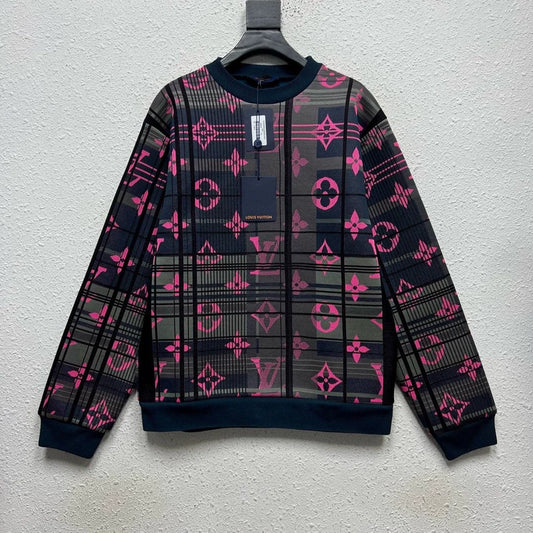 Louis Vuitton Purple Monogram Space Cotton Sweatshirt-yf