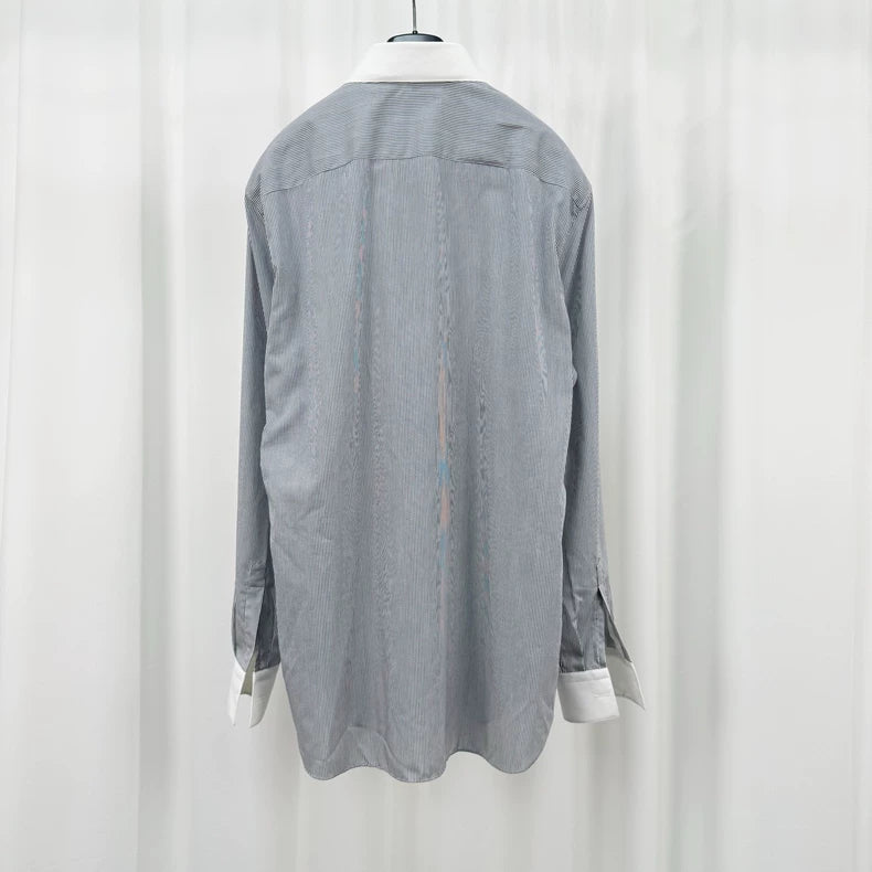 Fendi Embroidered Stripe Button-Up Shirt-yf