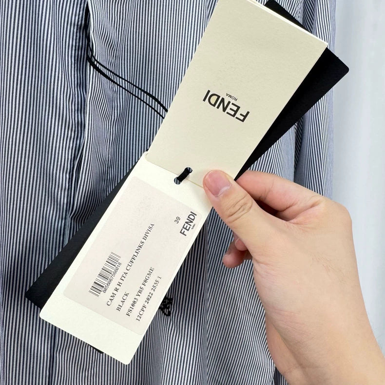 Fendi Embroidered Stripe Button-Up Shirt-yf