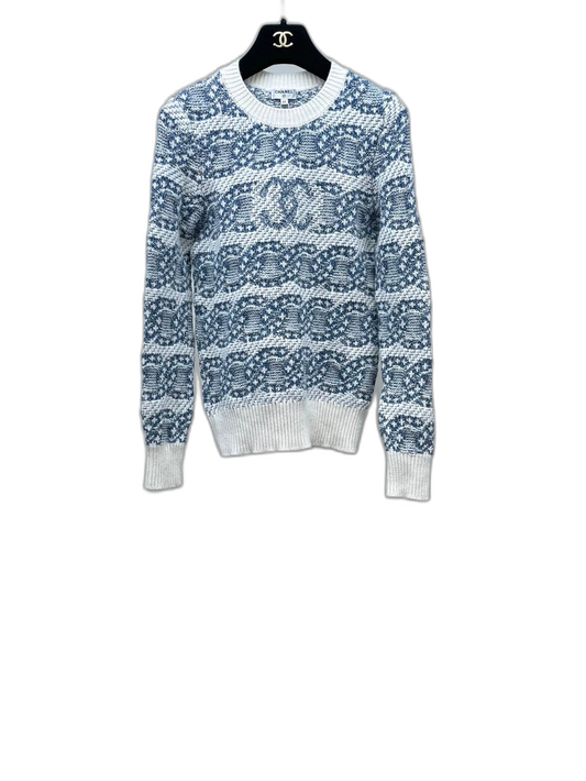 Chanel Logo Knit Cashmere Sweater