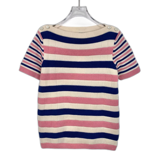 Chanel Colorful Stripe Cashmere Knit Top