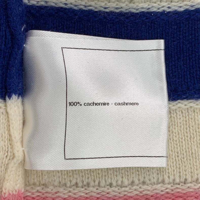 Chanel Colorful Stripe Cashmere Knit Top