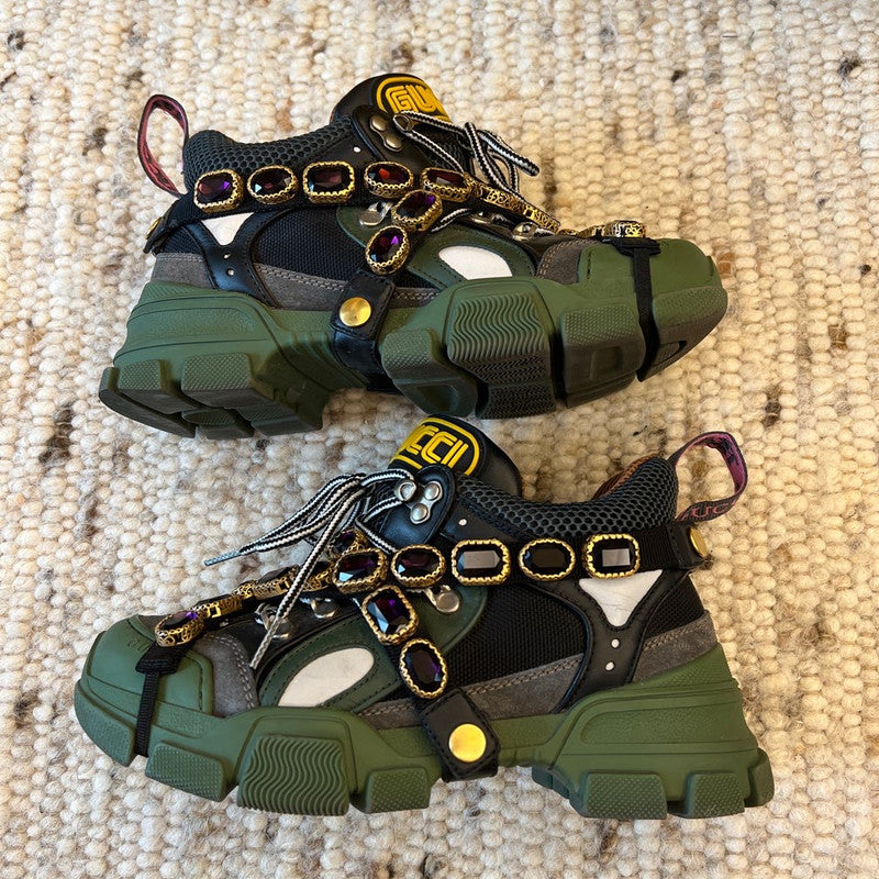 Gucci Flashtrek Crystal-Embellished Sneakers 0079