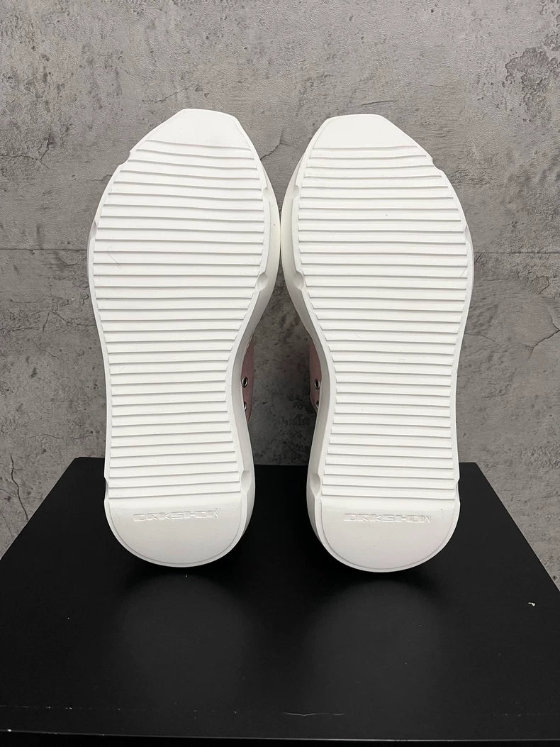 Rick Owens Pink Thick Sole Sneakers-yf