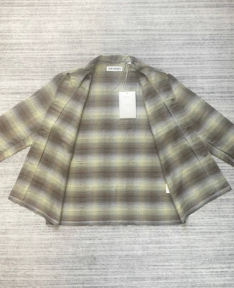Our Legacy Murky Static Weave Box Shirt-zp