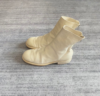 White Guidi High-Top Ankle Boots-zp