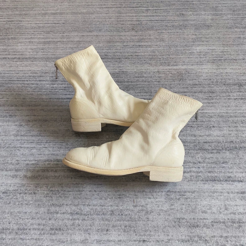 White Guidi High-Top Ankle Boots-zp