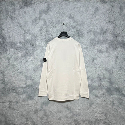 Stone Island White Crewneck Sweatshirt-yf