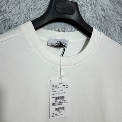 Stone Island White Crewneck Sweatshirt-yf
