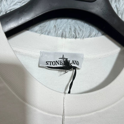 Stone Island White Crewneck Sweatshirt-yf