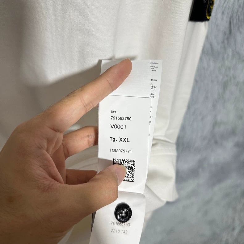 Stone Island White Crewneck Sweatshirt-yf