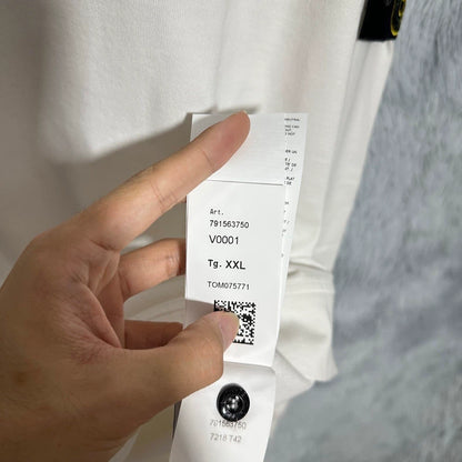 Stone Island White Crewneck Sweatshirt-yf