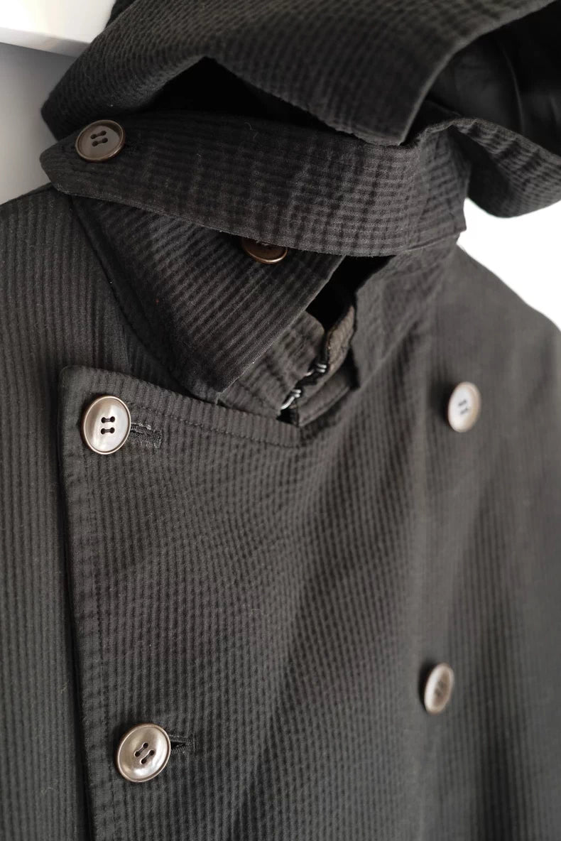 Yohji Yamamoto 96AW Double-Breasted Hooded Coat