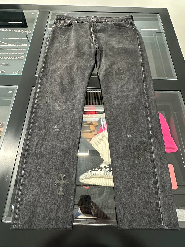 Chrome Hearts 501 Black Denim Jeans-yf