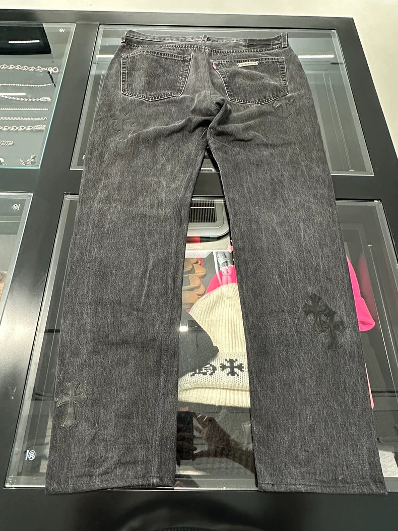 Chrome Hearts 501 Black Denim Jeans-yf