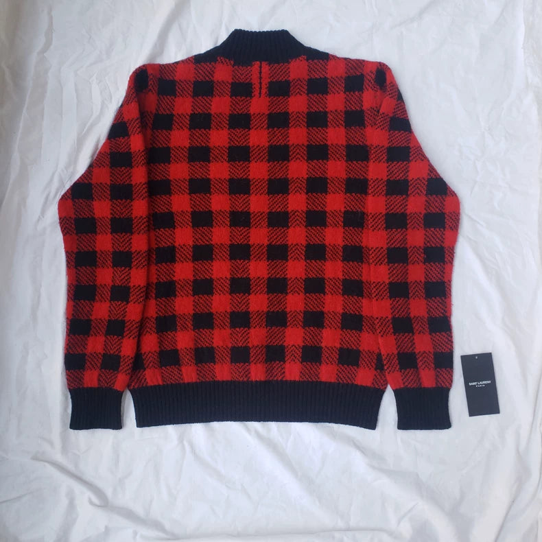 Saint Laurent 14FW Checked Wool Sweater