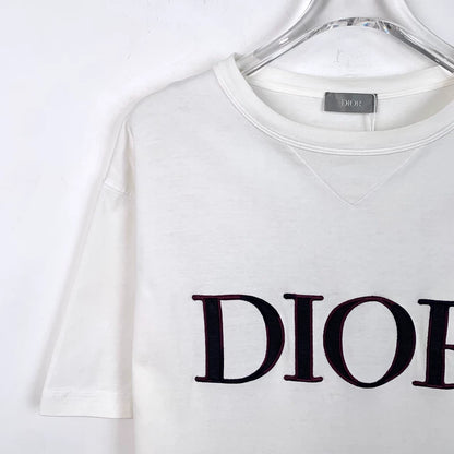 Dior White Logo Cotton T-Shirt XS