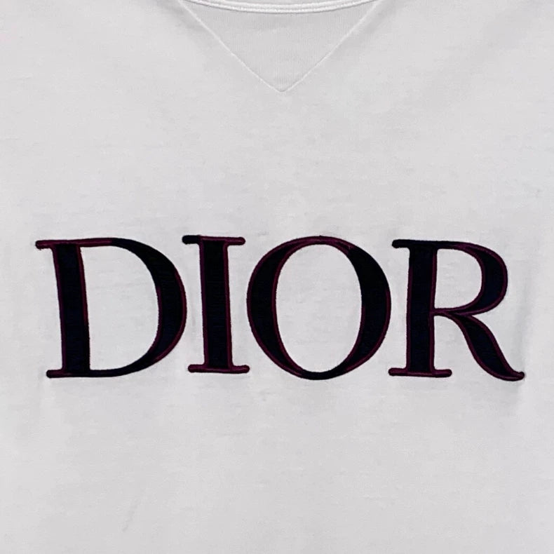 Dior White Logo Cotton T-Shirt XS