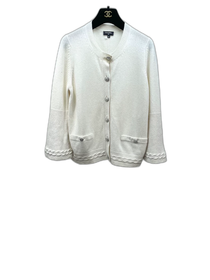 Chanel Knit Cashmere Cardigan with Pockets