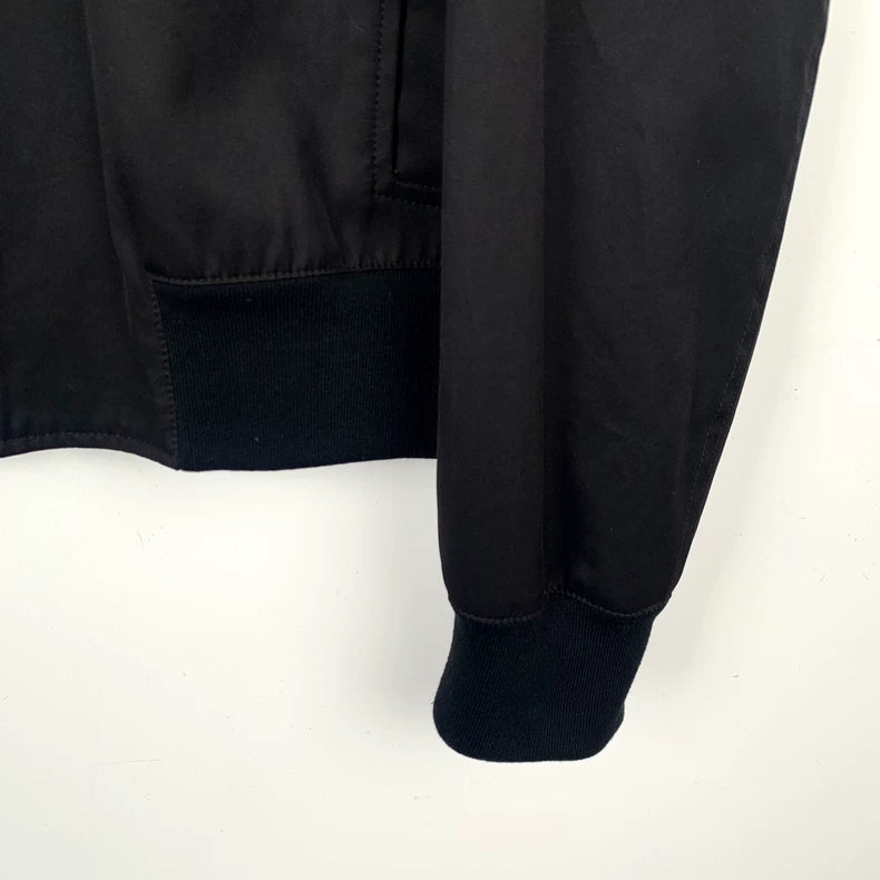 Black Zip-Up Pilot Jacket by Dior