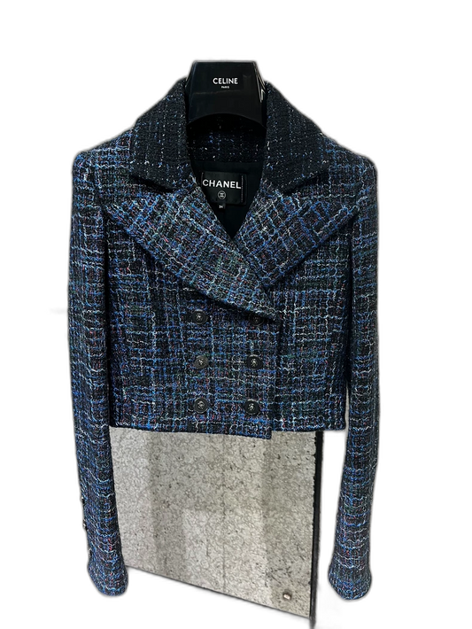 Chanel SS22 Blue Tweed Jacket