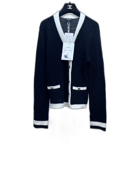 Chanel Color Block Knit Wool Cardigan