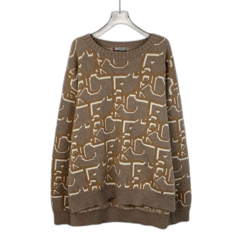 Dior x Travis Scott Brown Logo Sweater