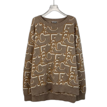 Dior x Travis Scott Brown Logo Sweater