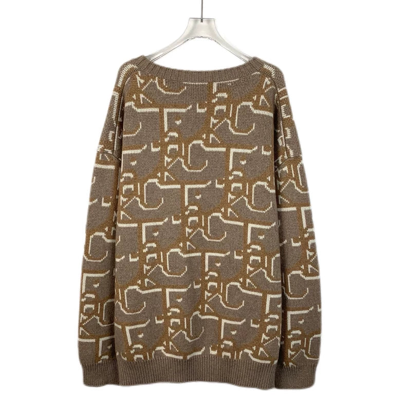 Dior x Travis Scott Brown Logo Sweater