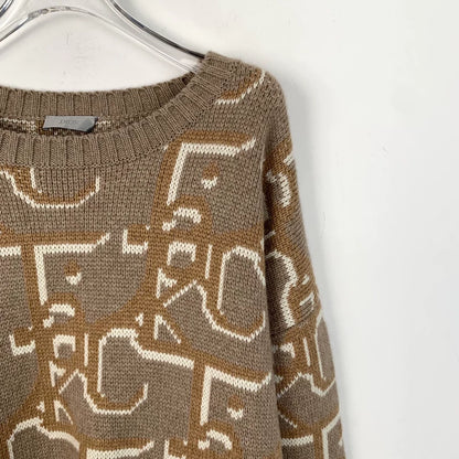 Dior x Travis Scott Brown Logo Sweater