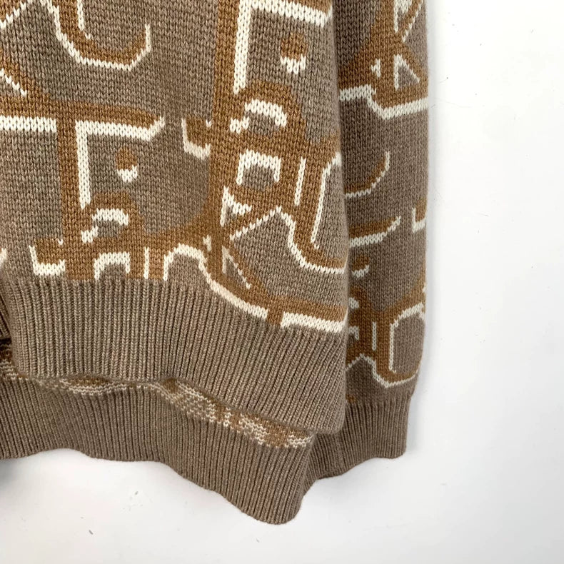 Dior x Travis Scott Brown Logo Sweater